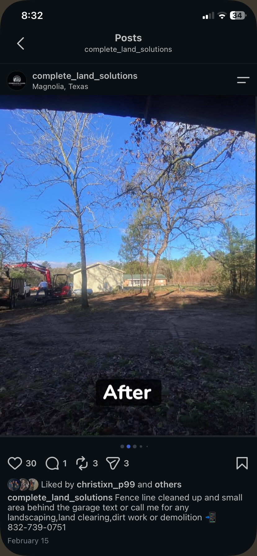 Cleared gravel lot after land clearing work in Waller, TX