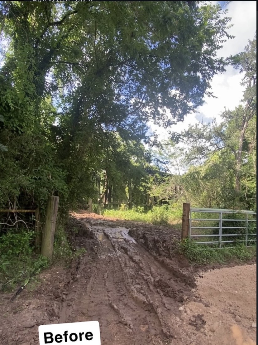 Old barn being demolished on a property in Waller, TX